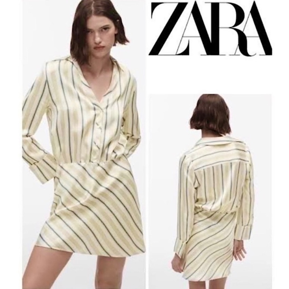 ZARA satin effect mini dress